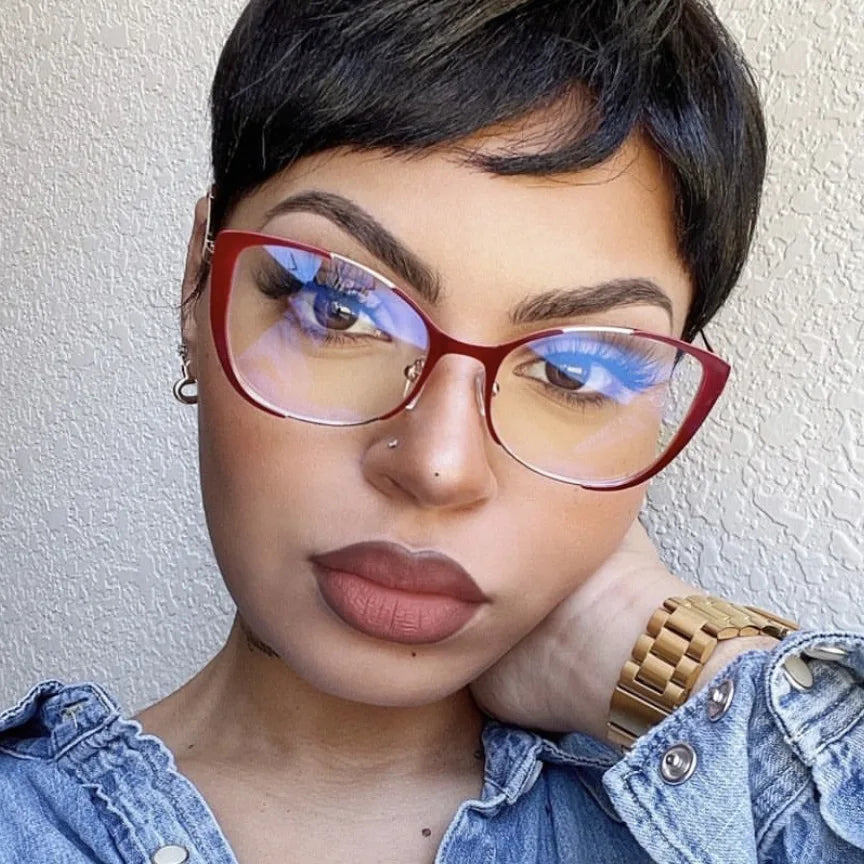 Cat's Eye Optical Frame Personalized Anti Blue Light Glasses Lens 2023 New Fashion Optical Frame