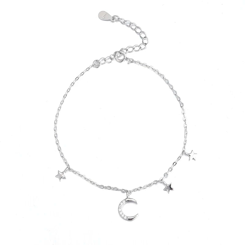 FY- SL175 New Arrival Hot Sale Wholesale 925 Silver Star Moon Bracelet Women