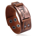Men's Vintage Jewelry Fashion Handmade Bracelet Adjustable Size Cowhide Cuff Bracelet Viking Tomahawk Vikings: Valhalla Bangle