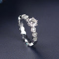 100% Natural Diamond Rings 0.4ct Engagement Luxury Fashion Ring 18K Solid Gold for Unisex Couple Diamond Honeycomb Shape