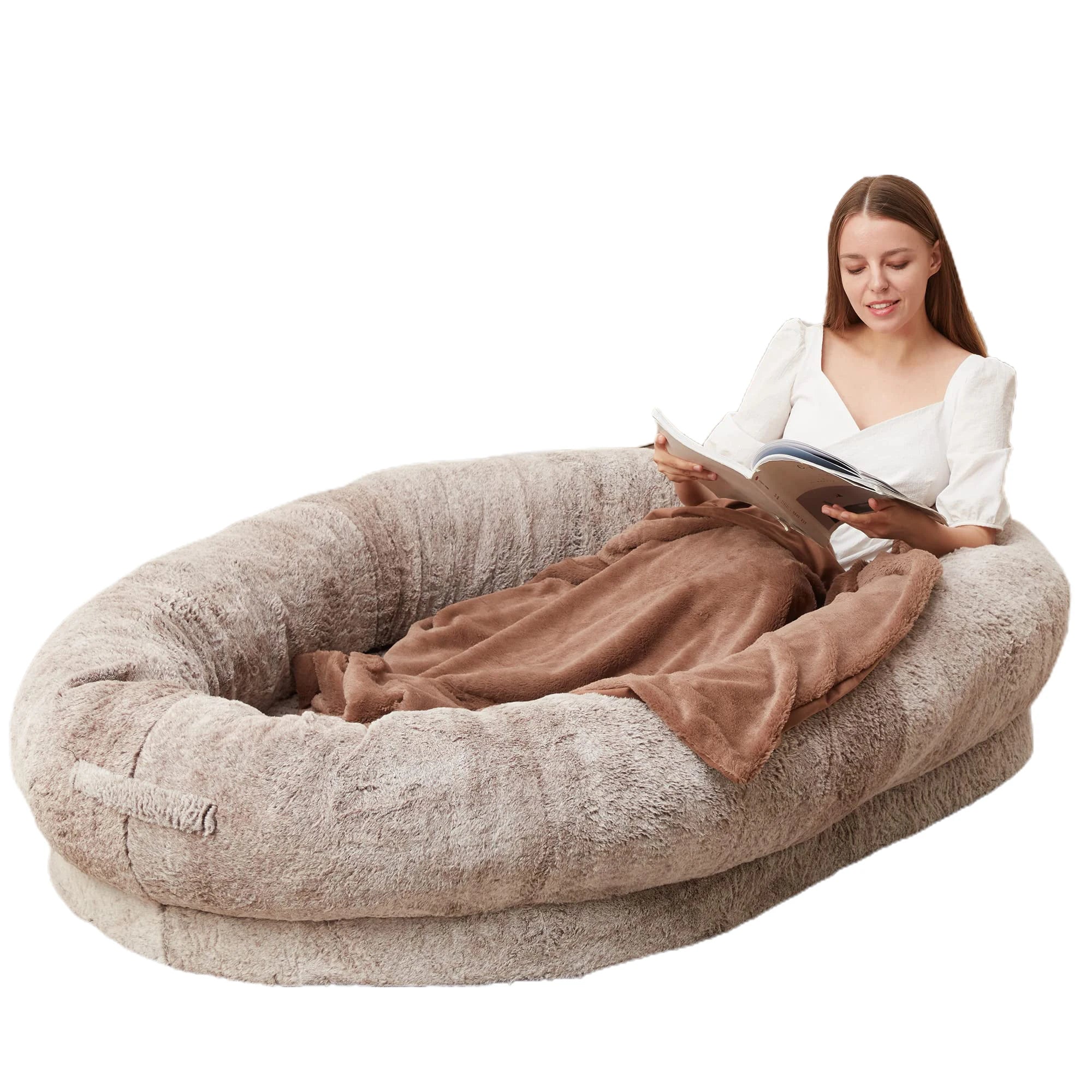 Huge Size Napping Day Bed Giant Pet Sofa Bed Human Size Giant Memory Foam Dog Bed for You to Doze Off