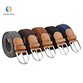 60 Colors Designer Braided Elastic Belt Unisex Casual Fashion Stretch Belt for Women Men