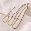 Tarnish Free 18k Gold Plated Stainless Steel Jewelry Chain Necklace Herringbone Chain Necklace