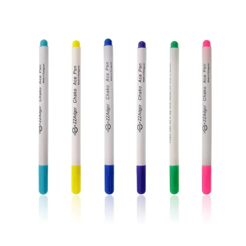 High-quality 6-color Erasable Disappearing Ink Fabric Marker Pen for Sewing