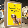 A1 A2 A3 A4 Slim LED Lightbox Rectangle-shaped Aluminum Snap Frame Display for Indoor Movie Shop Restaurant Decorative