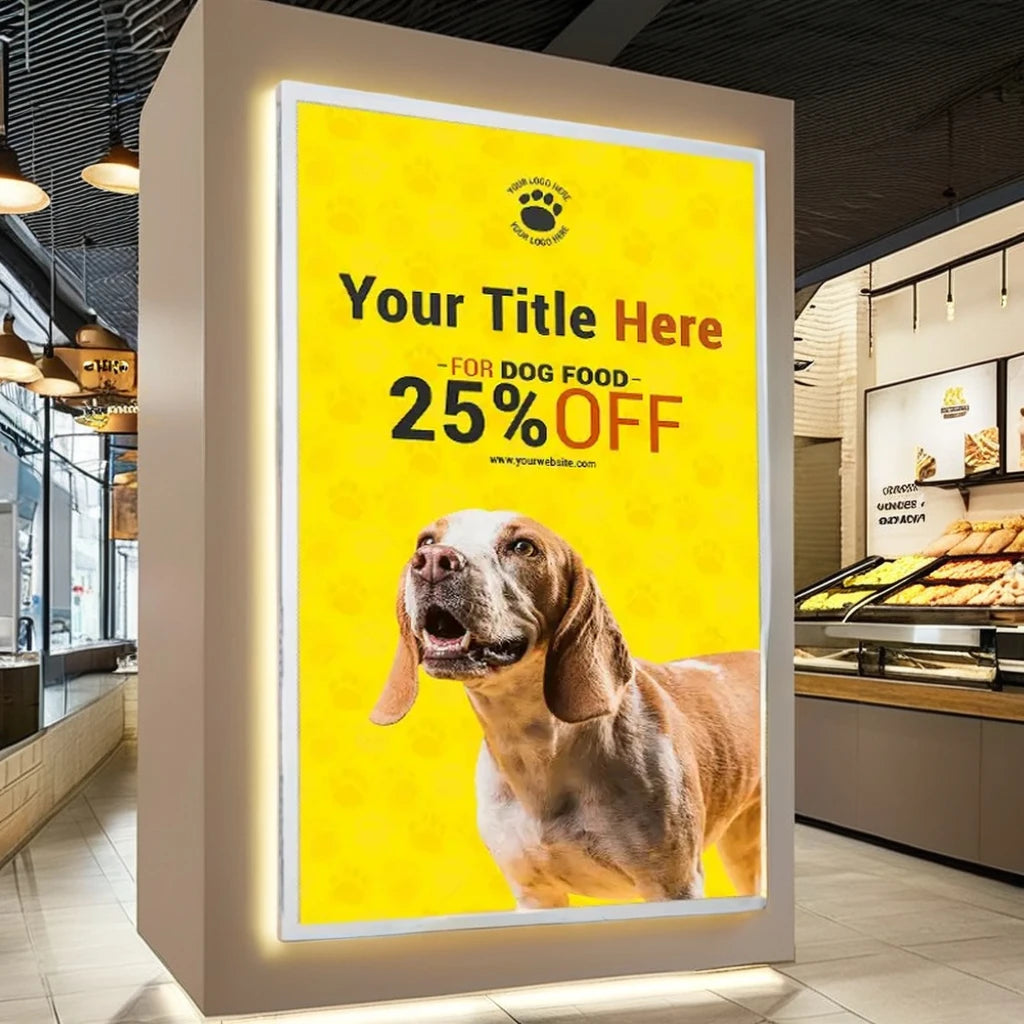 A1 A2 A3 A4 Slim LED Lightbox Rectangle-shaped Aluminum Snap Frame Display for Indoor Movie Shop Restaurant Decorative