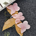 Hongzhuo Cheap Facial Body Acupuncture Rose Quartz GuaSha Butterfly Shape Board Tool