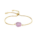 Fashion Adjustable Chunky Beads Gold Chains Jewelry Natural Raw Crystal Fluorite Stone Amethysts Citrines Quartz Bracelet