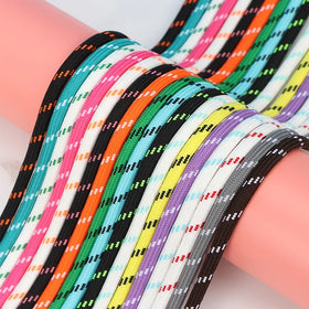 High Density Luminous Round Plastic Shoe Laces for Outdoor Mountaineering Cord Rope Drawstring Braided String for Clothing
