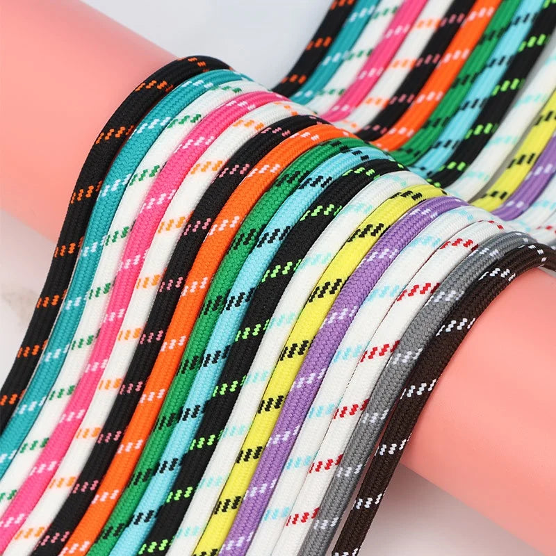 High Density Luminous Round Plastic Shoe Laces for Outdoor Mountaineering Cord Rope Drawstring Braided String for Clothing