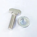 M8 T-Slot Screw Drop-in T-Bolt for 4040 Aluminum Profile Square Carbon Steel T-Head Bolt M8 X 20/25 with M8 Flange Nut