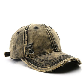 Wholesale 2024 New Vintage Cotton Washed Denim Sports Caps Plain 6 Panel Custom Logo Embroidery Baseball Cap Dad Hat