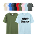 Wholesale 100% Cotton Mens Oversize T-Shirt Custom DTG Printed Logo Loose Fit Knitted Short Sleeves T-Shirt