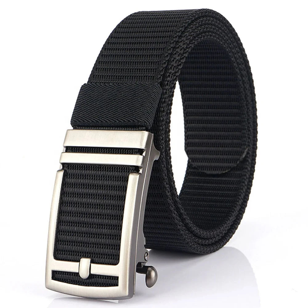 TUSHI Custom Men's Tactical Waist Belt High Quality Nylon High-Sheen New Alloy Automatic EDC Canvas Fabric High-Sheen Metal
