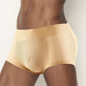 Men's Sexy Butt Lifter Panties Sponge Padded Buttocks Lifting Boxer Cross-dressing Underwear