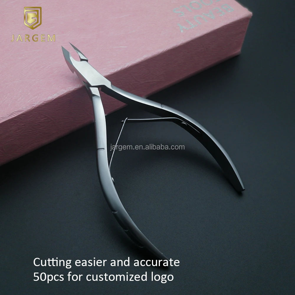 Wholesale Cuticle Nippers Custom Logo Durable Nail Nipper Cuticle Non-slip Handle Manicure Tools