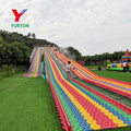 Outdoor rainbow Color Plastic Dry rainbow Snow Slide Dry Ski rainbow Snow slip Slide for Amusement Park