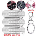 Wholesale 28mm Flat Surface Key Rings Chains Split Ring Hoop Silver Double Loop Keychain O Ring