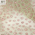 Nanyee Textile Foil Printed Style Broken Heart Glitter Mesh Fabric