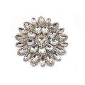 Eco-Friendly Fancy Round Flower Glass Rhinestone Appliques Sew-On Crystal Embellishments