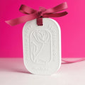 Customized Logo Essential Oil Diffuser Plaster Stone Ceramic Flower Pendant Decoration Home Car Fragrance Diffuser