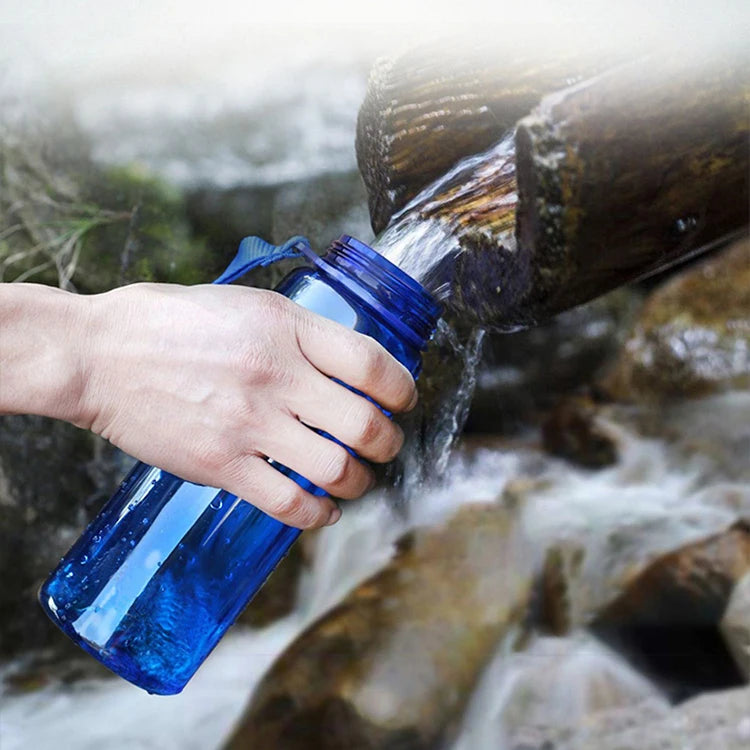 Custom Logo 22 Oz Ultrafiltration Alkaline Water Filter Bottle Purifier With Straw for Hiking Camping