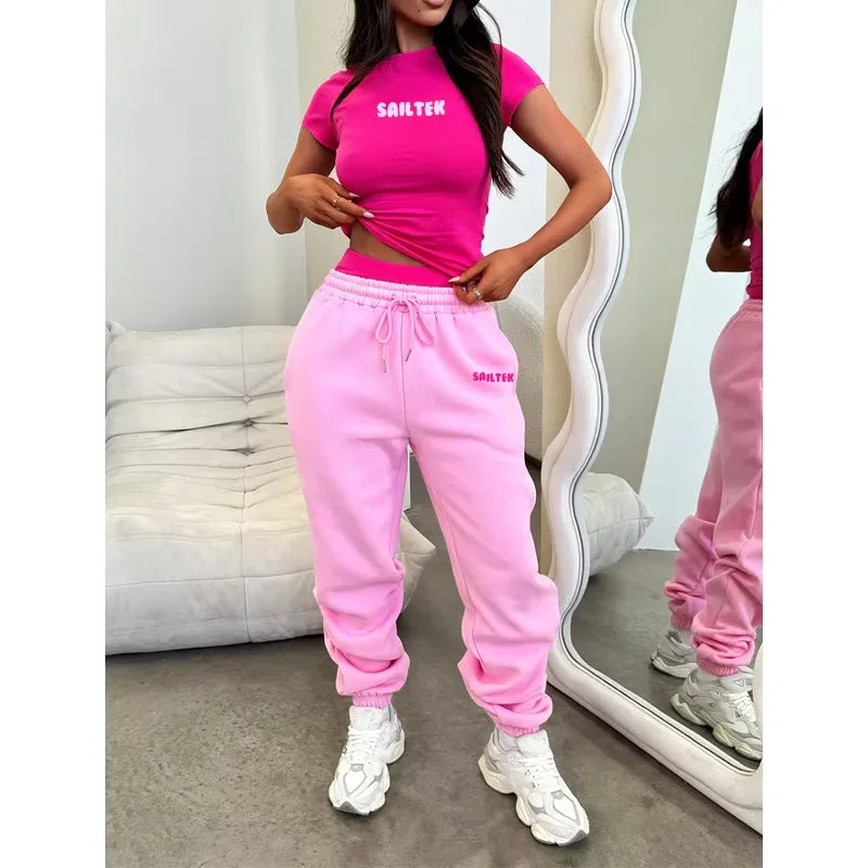 Wholesale Women's Knitwear Set Custom Cotton Loungewear Women Sets Ladies Comfy Two Piece tank Top and Pants Set