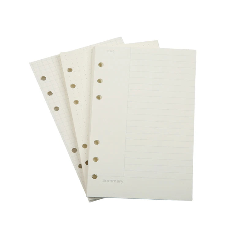 A5 Planner Notebook Custom Logo Loose-leaf Filler Paper Page Lining Hole Punched Refills Inserts Customizable Gangtong 40 Sheets