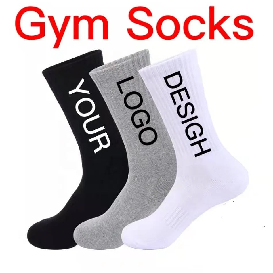 Xianghui Make Your Own Custom logo Design Cotton Business Men Women Sport Outdoor Crew Funny Tennis Hiking Socks