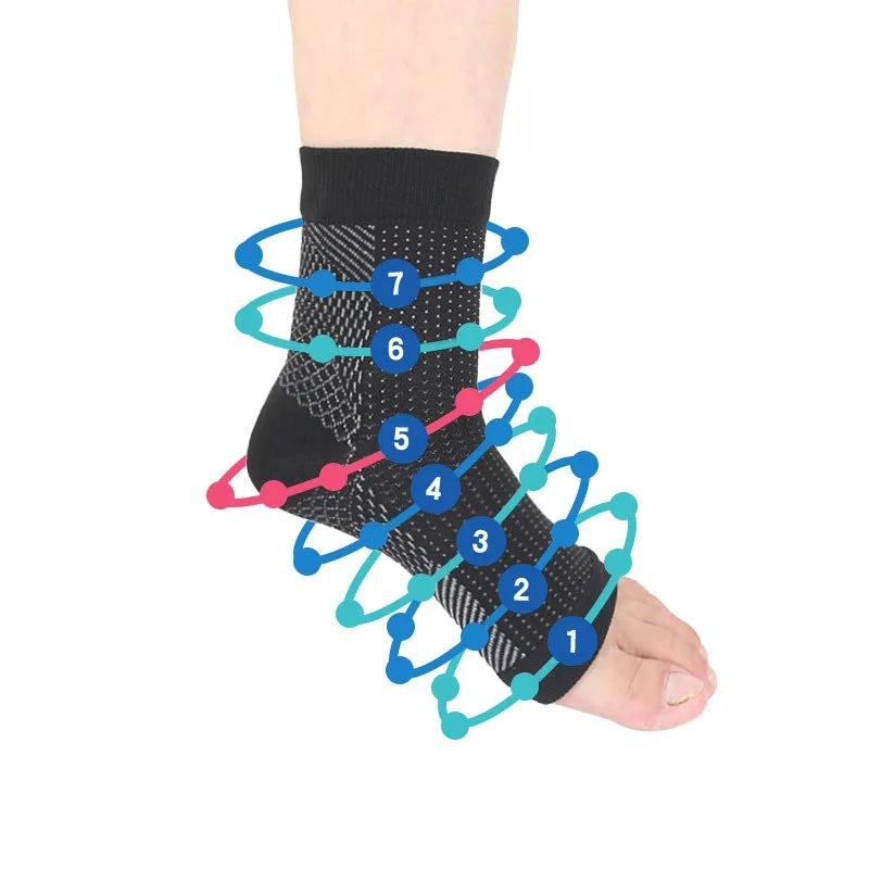 Men and Women Korean Version Heel  Pressure Collection Sports Function Pressure Socks Sweat Breathable