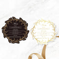 Custom Paper/Acrylic Wedding Menu Card Restaurant Order Card with Gold Foil Text for Wedding&Birthday Event