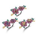 2026 C8222 Abiding Fine Jewelry Custom Stone Black Gun Plated 925 Sterling Silver Natural Gemstone Jewelry Rings Women
