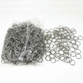 Polished Silver Color Keyring Simple Practical Stainless Steel Key Chain for Diy Round Key Chains Accessories