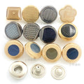 OEM ODM Factory Wholesale Zinc Alloy Button Muslim Garment Metal Button Logo Custom Snap Fastener for Clothes