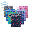 Babyshow Wholesale Custom Cloth Diaper Wet Bag Printed Polyester Waterproof Reusable Folding Wet Dry Bags with Zippered Pockets