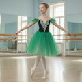 Professional Girls Ballet Tutu Dress Giselle Adulto Women Mesh Skirt Short Puff Sleeves Kids Dance Gymnastics Leotard Costumes