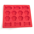 Paw and Bone Shape Pet Dog  Biscuit Baking Mold Easy to Demould Silicone Cake Mould