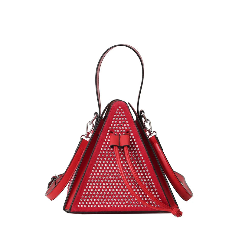 Triangle Wristlet Handbag Crossbody Shoulder Clutch Hand Bags Ladies Designer Pu Leather Bag Women New Fashion 2024