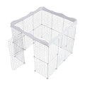 24PCS Iron Mesh Animal Cage DIY Kennel Fence Running Play Pen Pet Playpen Small Dogs Rabbits Pigs House Barrier House