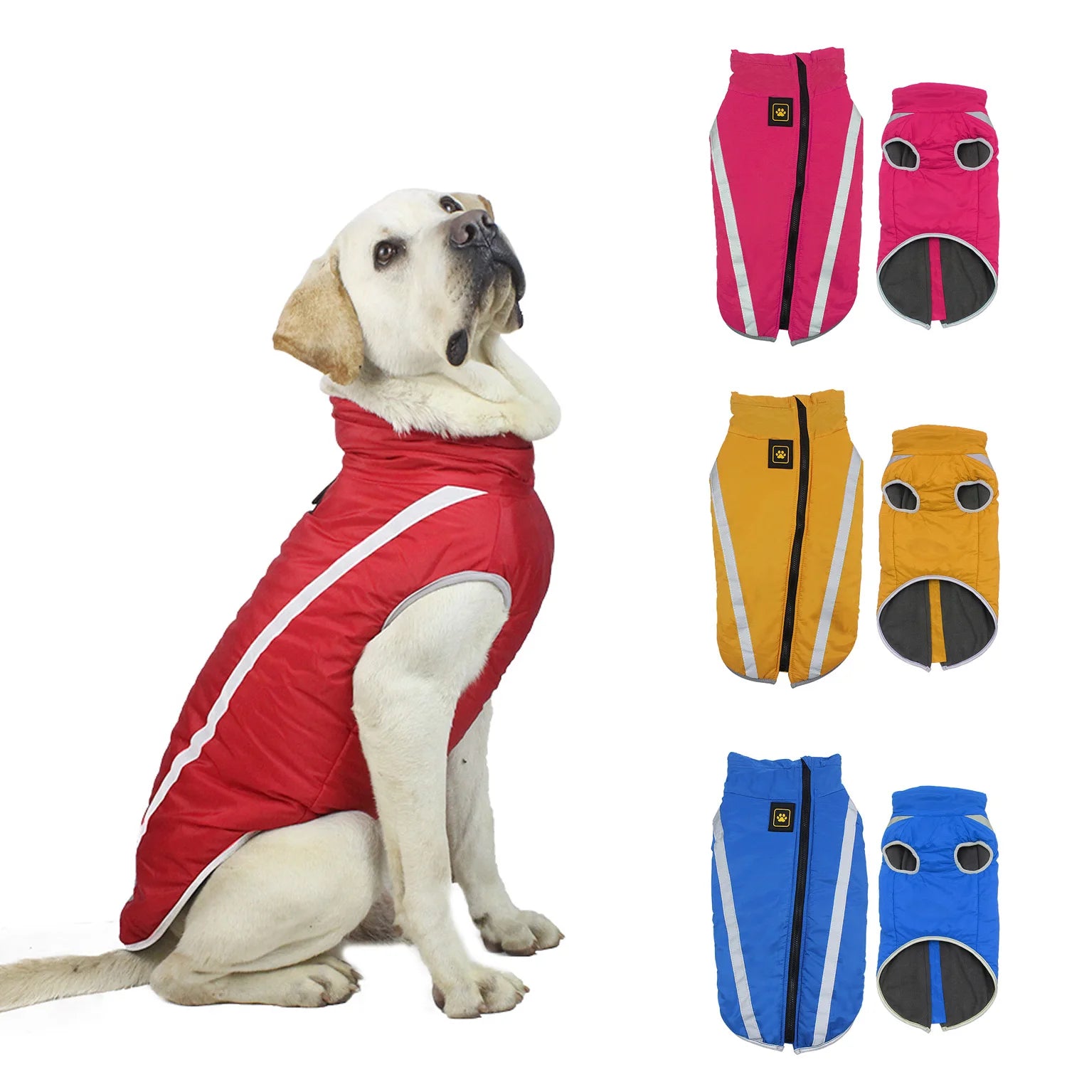 Dog Winter Coat Windproof Warm Dog Jackets Winter Pet Clothes Coats High Quality Cozy Reflective Waterproof Polyester Opp Bag