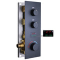 Multi Function Diverter Digital Display Shower Brass Valve 2 Outlets Concealed Shower Mixer Valve