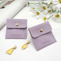 Custom Made Suede Microfiber Envelope Jewelry Packaging Bags with Button for Earing Bracelet and Necklace