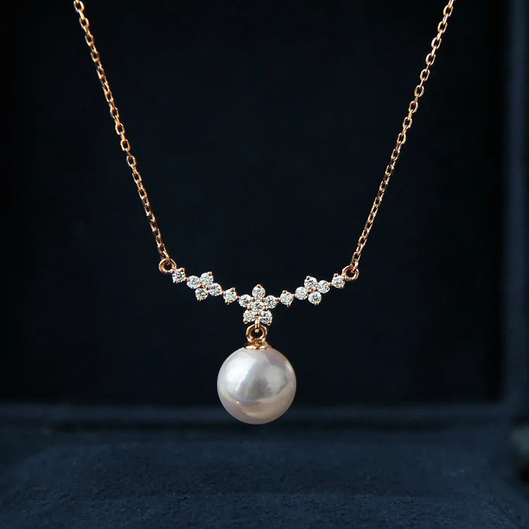 2022 Best Gift Luxury Fashion Jewelry 925 Sterling Silver Necklace Women Natural Freshwater Pearl Chokers Necklace