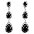 CAOSHI New Arrival Korean Design Women Wedding Earrings Bridesmaid Cubic Zirconia Crystal Teardrop Bridal Dangle Drop Earrings