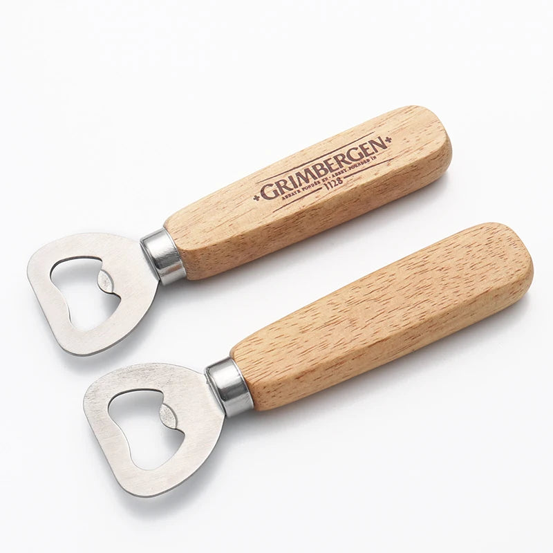 Factory Custom Laser Engraving Wood Keychain Opener Blank Personalized Logo Keychain Gift Wooden Handle Bottle Opener