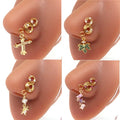 Gaby Surgical Stainless Steel Seamless Nose Ring butterfly Cross Design  Nose Rings for Women Nose Piercing Jewelry