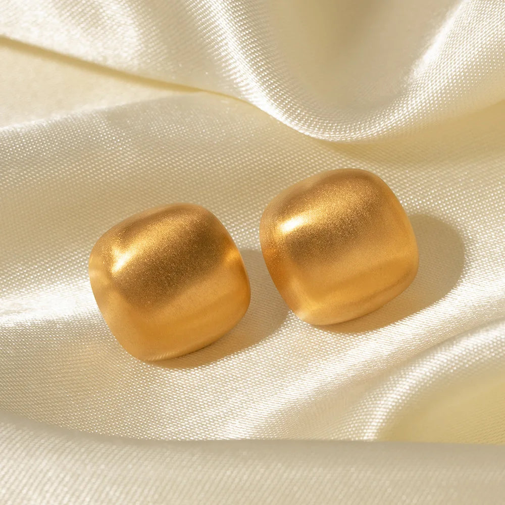 Stainless Steel square Geometric Corners Earring 18k Pvd Gold Plated Waterproof Earrings for Woman