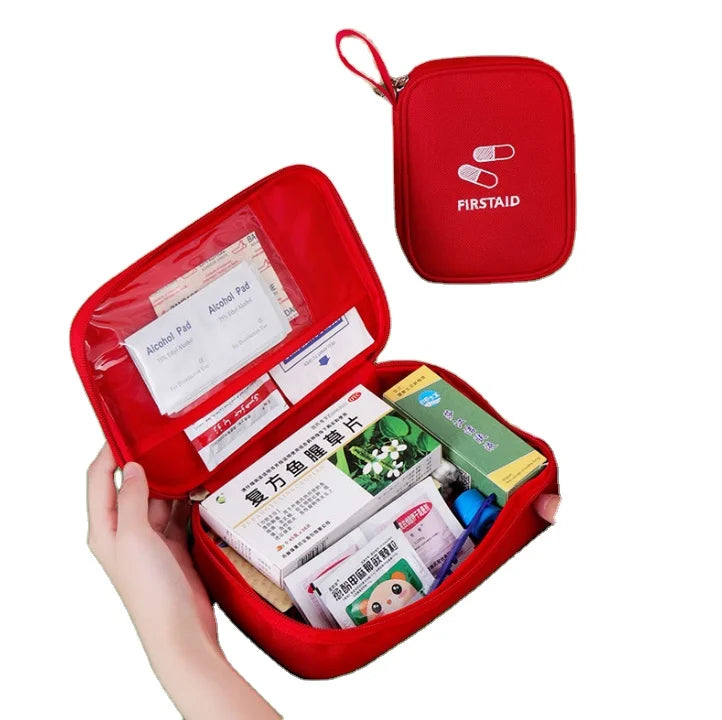 Portable Mini Travel Medicine Bag First Aid Kit Small Medical Storage Package Bag Mask Storage Bag