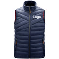 Autumn Winter Ultra-Light Men's Down Vest Waistcoat Casual Reversible Breathable Windproof with Custom Logo Use As Outer Wear
