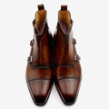 Goodyear Welt Comfortable Ankle Boot Shoes for Men Fashion Boote Men's Shoes Chaussures-Homme Monk Strap Formal Boots for Men